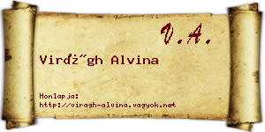 Virágh Alvina névjegykártya